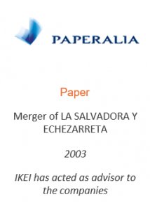 Merger of LA SALVADORA Y ECHEZARRETA
Paper
2003
IKEI has acted as advisor to the companies