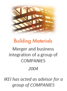 Fusión e integración empresarial de Grupo de EMPRESA
Materiales de construcción
2004
IKEI asesoró a las empresas