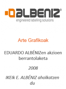 EDUARDO ALBÉNIZen akzioen berrantolaketa
Arte Grafikoak
2008
IKEIk EDUARDO ALBÉNIZ aholkatzen du