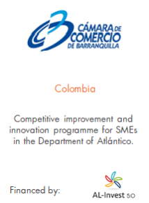 Barranquilla Colombia
Competitive improvement and innovation programme for SMEs in the Department of Atlantico
Financed by Al-invest
E4386