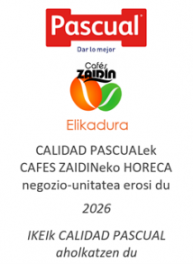 CALIDAD PASCUALek CAFES ZAIDINeko HORECA negozio-unitatea erosi du
Elikadura
2026
IKEIk CALIDAD PASCUAL aholkatzen du