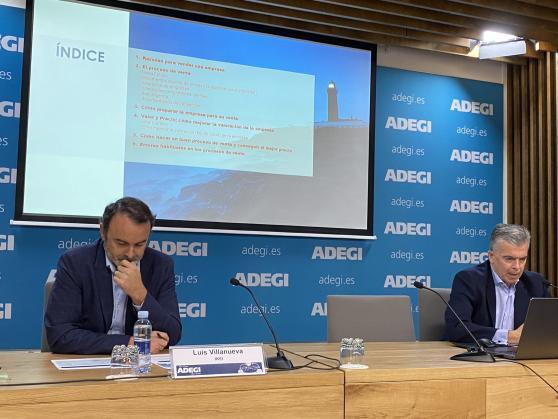 “Cómo preparar mi empresa para su venta y cuál es su valor", ponencia de Luis Villanueva y Esteban Barrenechea en el ciclo de jornadas presenciales de ADEGI