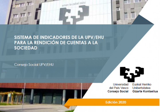 El consejo social de la UPV/EHU presenta la edición 2020 del sistema de indicadores de rendición de cuentas a la sociedad